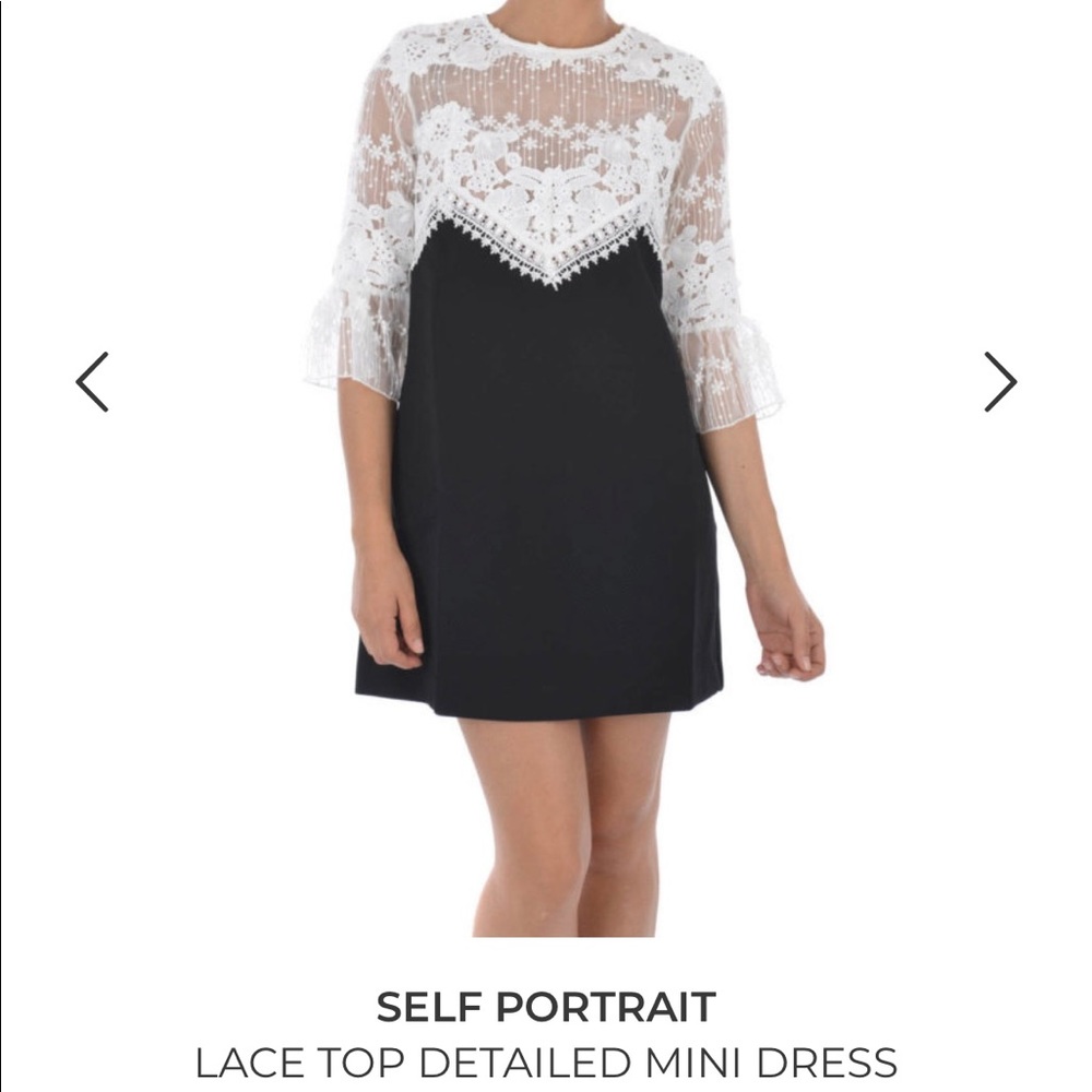 Self-portrait black and white dress 🤍🖤